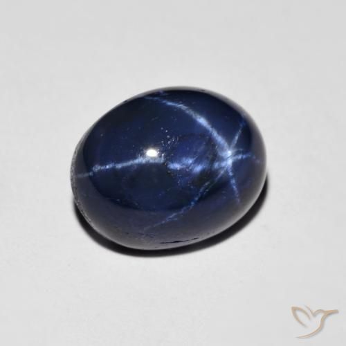 3.13克拉天然星光蓝宝石，椭圆形，不透明