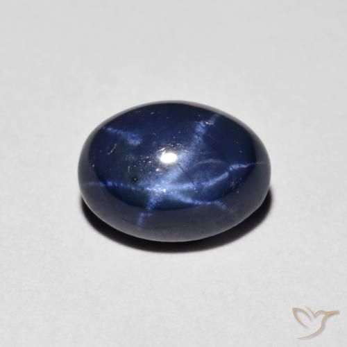 1.58ct 天然 海军蓝 星光蓝宝石, 椭圆形, 不透明