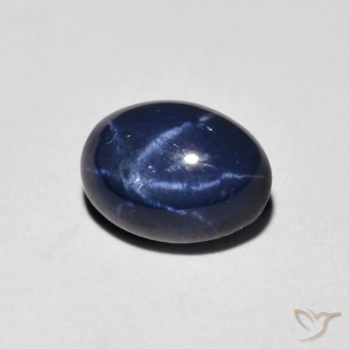 1.58克拉天然星光蓝宝石，椭圆形，不透明