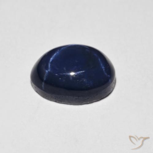 1.58克拉天然星光蓝宝石，椭圆形，不透明