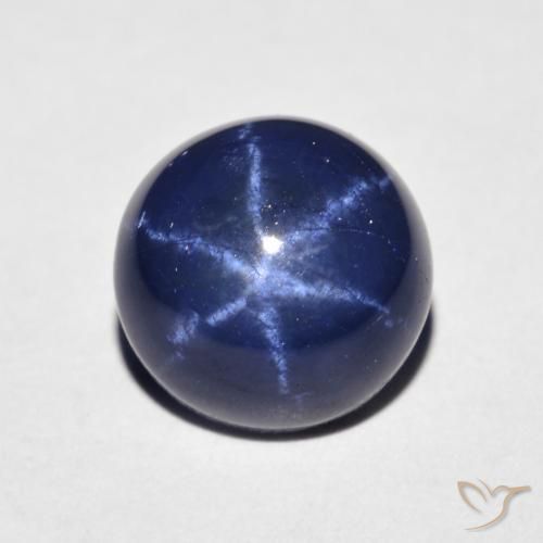4.18克拉天然星光蓝宝石，椭圆形切割，10×8.1毫米，不透明
