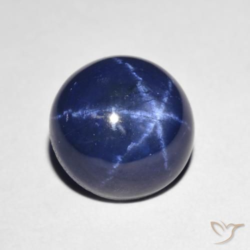 4.18克拉天然星光蓝宝石，椭圆形切割，10×8.1毫米，不透明