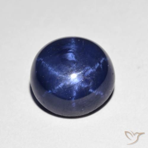 4.24ct 天然 海军蓝 星光蓝宝石, 圆形的, 不透明