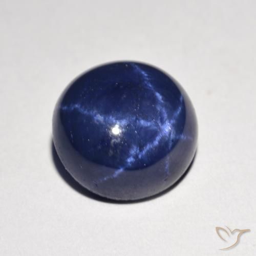4.24克拉天然星光蓝宝石，圆形的，不透明