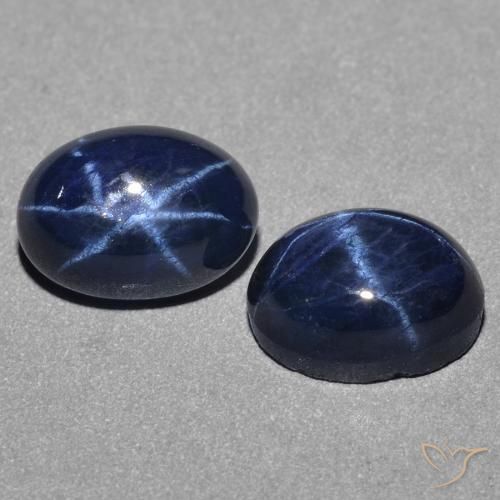 3.21克拉天然星光蓝宝石，椭圆形，不透明