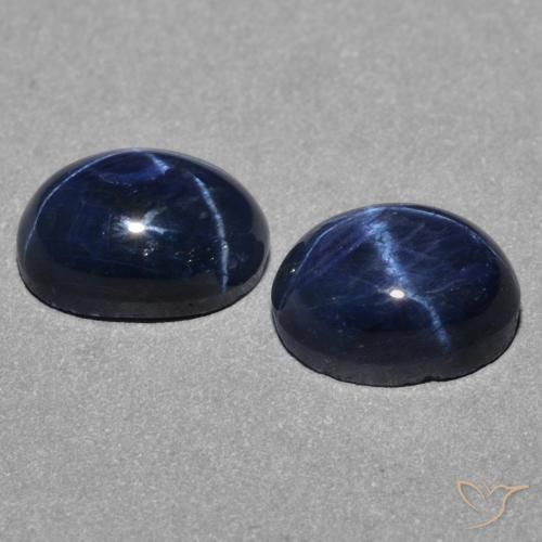 3.21克拉天然星光蓝宝石，椭圆形，不透明
