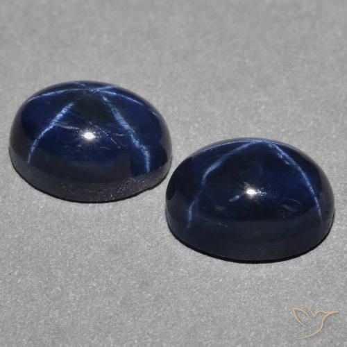 3.46克拉天然星光蓝宝石，椭圆形，不透明