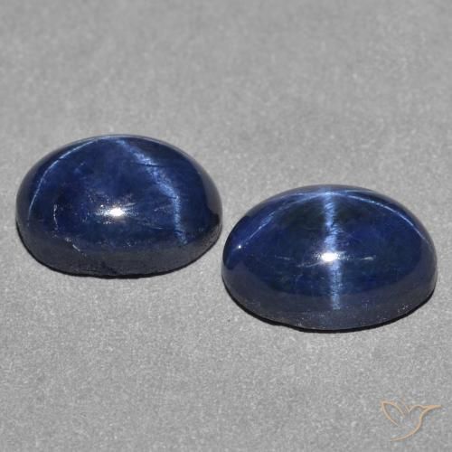 2.74克拉天然星光蓝宝石，椭圆形，不透明