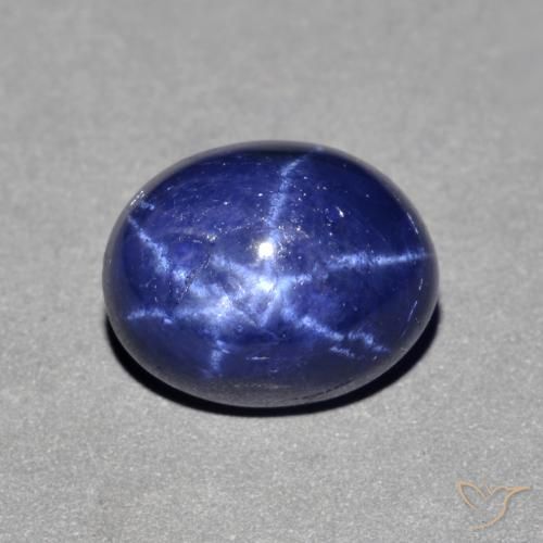 4.29克拉天然星光蓝宝石，椭圆形，不透明