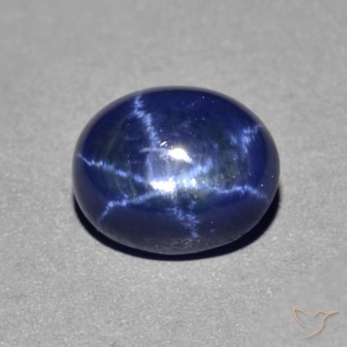 4.02ct 天然 海军蓝 星光蓝宝石, 椭圆形, 不透明