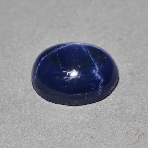 4.02克拉天然星光蓝宝石，椭圆形，不透明