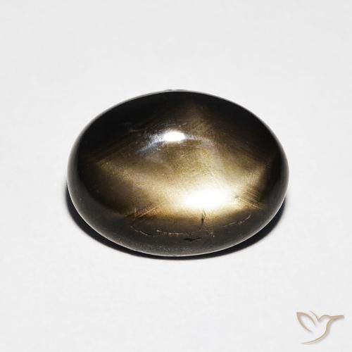 3.25ct 天然 黑色 星光蓝宝石, 椭圆形, 不透明