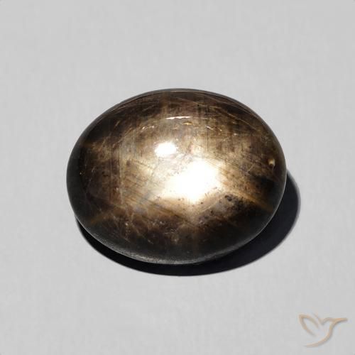 5.76ct 天然 黑色 星光蓝宝石, 椭圆形, 不透明