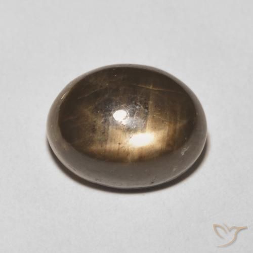 6.28ct 天然 黑色 星光蓝宝石, 椭圆形, 不透明
