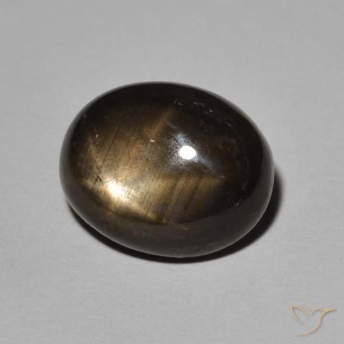5.24ct 天然 黑色 星光蓝宝石, 椭圆形, 不透明