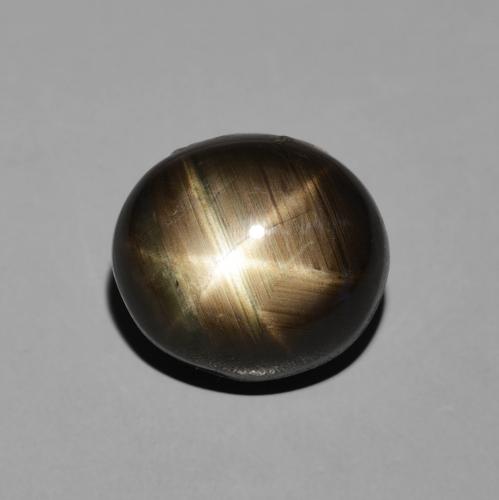 6.13ct 天然 黑色 星光蓝宝石, 椭圆形, 不透明