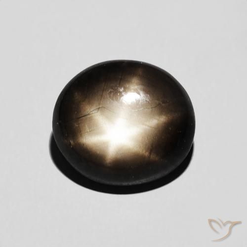 4.60ct 天然 黑色 星光蓝宝石, 椭圆形, 不透明