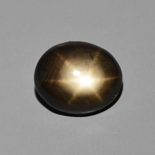 6.82ct 天然 黑色 星光蓝宝石, 椭圆形, 不透明