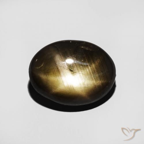 4.82ct 天然 黑色 星光蓝宝石, 椭圆形, 不透明