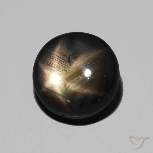 6.21克拉天然星光蓝宝石，圆形的，不透明