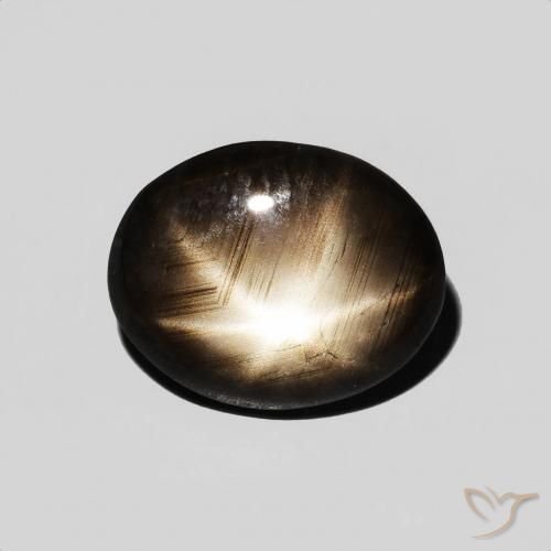 3.89ct 天然 黑色 星光蓝宝石, 椭圆形, 不透明