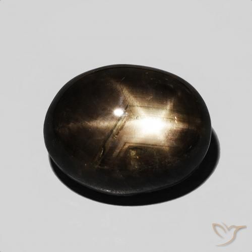7.59ct 天然 黑色 星光蓝宝石, 椭圆形, 不透明