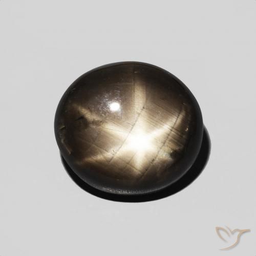 5.39ct 天然 黑色 星光蓝宝石, 椭圆形, 不透明