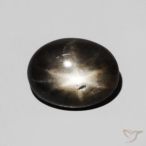 2.26ct 天然 黑色 星光蓝宝石, 椭圆形, 不透明