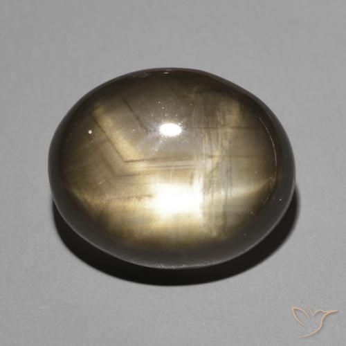 7.80ct 天然 黑色 星光蓝宝石, 椭圆形, 不透明