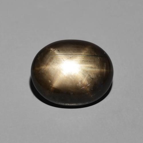 7.64ct 天然 黑色 星光蓝宝石, 椭圆形, 不透明