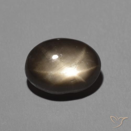 2.45ct 天然 黑色 星光蓝宝石, 椭圆形, 不透明