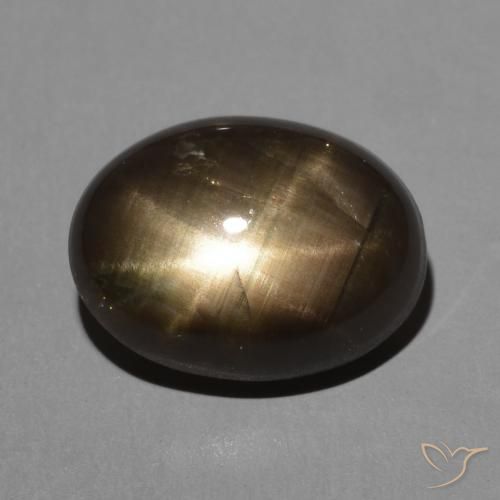 3.95ct 天然 黑色 星光蓝宝石, 椭圆形, 不透明