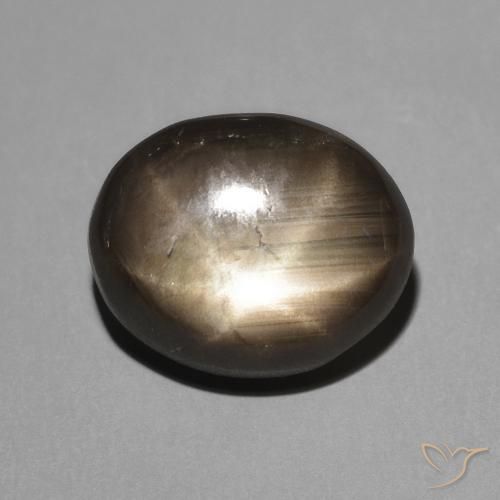 3.62ct 天然 黑色 星光蓝宝石, 椭圆形, 不透明