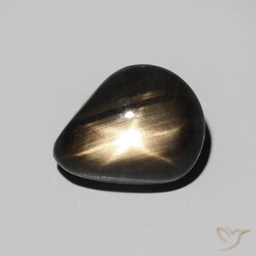 3.86ct 天然 黑色 星光蓝宝石, 梨形, 不透明