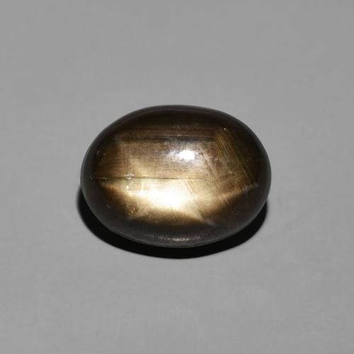 5.94ct 天然 黑色 星光蓝宝石, 椭圆形, 不透明