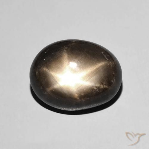 5.51ct 天然 黑色 星光蓝宝石, 椭圆形, 不透明
