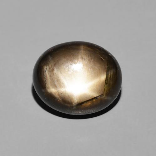 5.23ct 天然 黑色 星光蓝宝石, 椭圆形, 不透明
