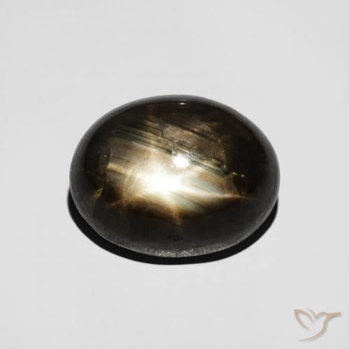 4.67ct 天然 黑色 星光蓝宝石, 椭圆形, 不透明