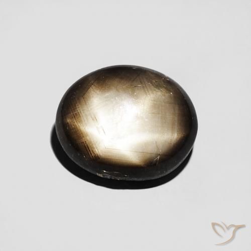 2.85ct 天然 黑色 星光蓝宝石, 椭圆形, 不透明
