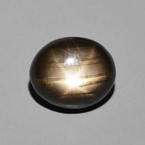 4.23ct 天然 黑色 星光蓝宝石, 椭圆形, 不透明