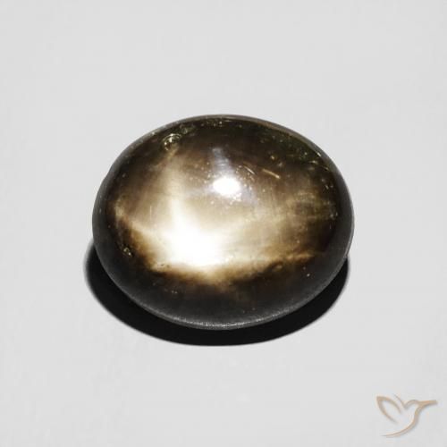 5.09ct 天然 黑色 星光蓝宝石, 椭圆形, 不透明