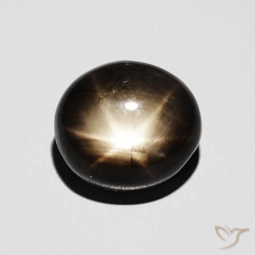 4.70ct 天然 黑色 星光蓝宝石, 椭圆形, 不透明