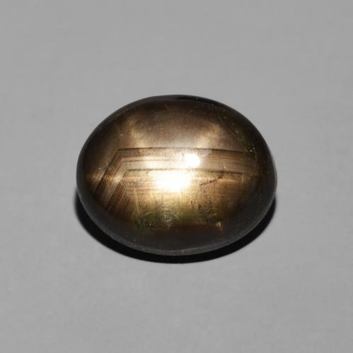 4.70ct 天然 黑色 星光蓝宝石, 椭圆形, 不透明