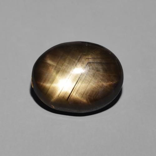 4.00ct 天然 黑色 星光蓝宝石, 椭圆形, 不透明