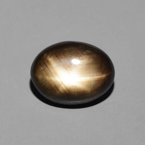 3.88ct 天然 黑色 星光蓝宝石, 椭圆形, 不透明