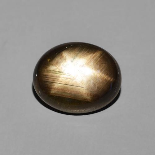 3.50ct 天然 黑色 星光蓝宝石, 椭圆形, 不透明