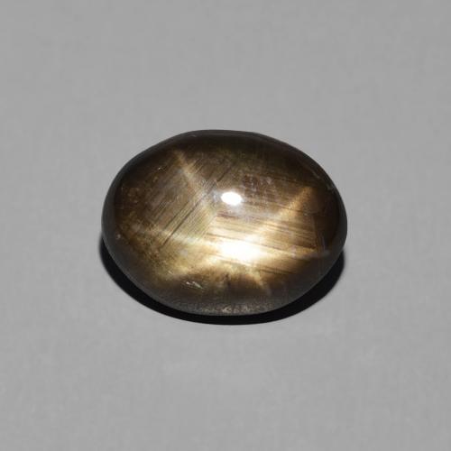 3.34ct 天然 黑色 星光蓝宝石, 椭圆形, 不透明