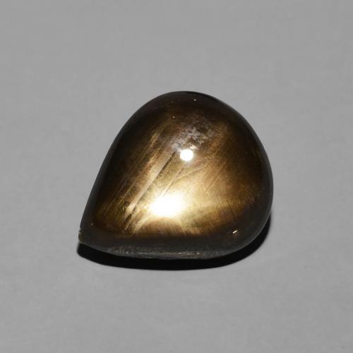 3.95ct 天然 黑色 星光蓝宝石, 梨形, 不透明