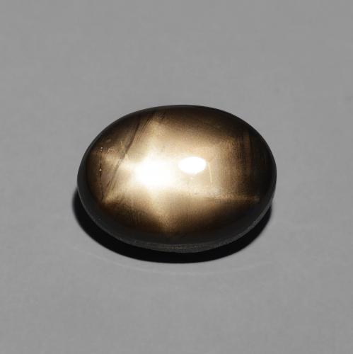 4.23ct 天然 黑色 星光蓝宝石, 椭圆形, 不透明