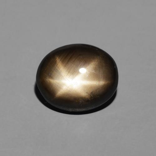 2.92ct 天然 黑色 星光蓝宝石, 椭圆形, 不透明